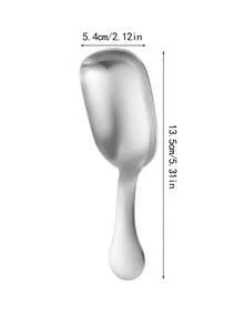 1pc Stainless Steel Short Handle Square Tea Spoon, Suitable For Tea Leaves, Coffee, Ice Cream, Desserts, Sugar And Seasonings, Deep Scoop Design For Home And Commercial Use - Multicolor - View 10