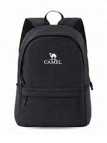CAMEL CROWN 休闲运动通勤背包，轻便旅行户外徒步包 - 幻影黑 - 查看 8