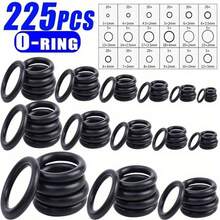 225pcs O-Ring Assortment - Oil & Water Resistant Rubber Gaskets, Suitable For Various Sizes Of Automotive And Mechanical Applications - Multicolor - View 2