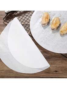 50/100pcs Round Baking Parchment Paper (15cm/20cm), Non-Stick Baking Sheets, Suitable For Cheesecake, Sponge Cake, Cookies, Bread, Air Fryer, Dutch Oven, Cupcake Liners And Frozen Pie. - White - View 7