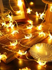 1.5m/3m/6m 10/20/40 LED Star & Moon Fairy String Lights, Battery Powered Indoor Decor Star & Moon Lights, Suitable For Wedding, Party, Holiday Decoration, Ramadan & Eid Decoration - Star Subscription Monthly - View 10