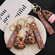 超萌休闲水豚钥匙扣，卡通背包挂件，情侣小礼物，收藏摆件，钥匙链，背包配件，完美礼物 - 生日礼物 - 男孩礼物 - 女孩礼物 - 圣诞礼物 - 彩色 - 查看 5