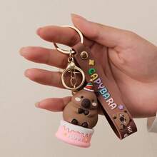 超萌休闲水豚钥匙扣，卡通背包挂件，情侣小礼物，收藏摆件，钥匙链，背包配件，完美礼物 - 生日礼物 - 男孩礼物 - 女孩礼物 - 圣诞礼物 - 彩色 - 查看 14