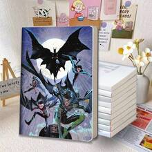 Warner Bros 1本华纳兄弟蝙蝠侠黑暗之城精装笔记本，56页 | 哥谭市天际线+蝙蝠信号封面设计，高品质硬面封面，粉丝专属日记/日常笔记，动漫周边，精美礼物 - 彩色 - 查看 17