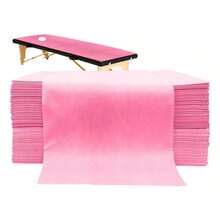 100pcs Disposable Massage Bed Sheets, Pink SPA Bed Covers, Suitable For Beauticians, SPA, Waxing, Eyelash Extensions, Tattoo, Salon Tables, 31" X 71" (Pink) - Multicolor - View 13