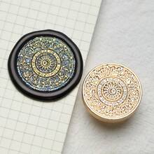 1 Stück 30mm Vintage europäischer Stil Blumen Fensterrahmen, Blume, Schmetterling flach geschnitzter massiver Messing Siegelstempel, geeignet zum Dekorieren von Umschlägen, Hochzeitseinladungen, Geburtstagseinladungen, Weinverpackungen, Briefpost, Weihnachtsgeschenke - 30MM - Übersicht 13