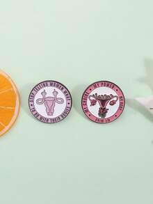 QIHOO 1件创意珐琅针形胸针服装徽章饰品礼物送给朋友 - 彩色 - 查看 6