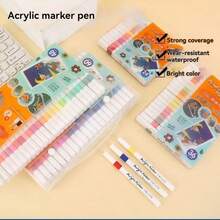 12/24/36/48/60 套装丙烯马克笔，艺术绘画 DIY 涂鸦笔 水性马克笔 - 彩色 - 查看 5