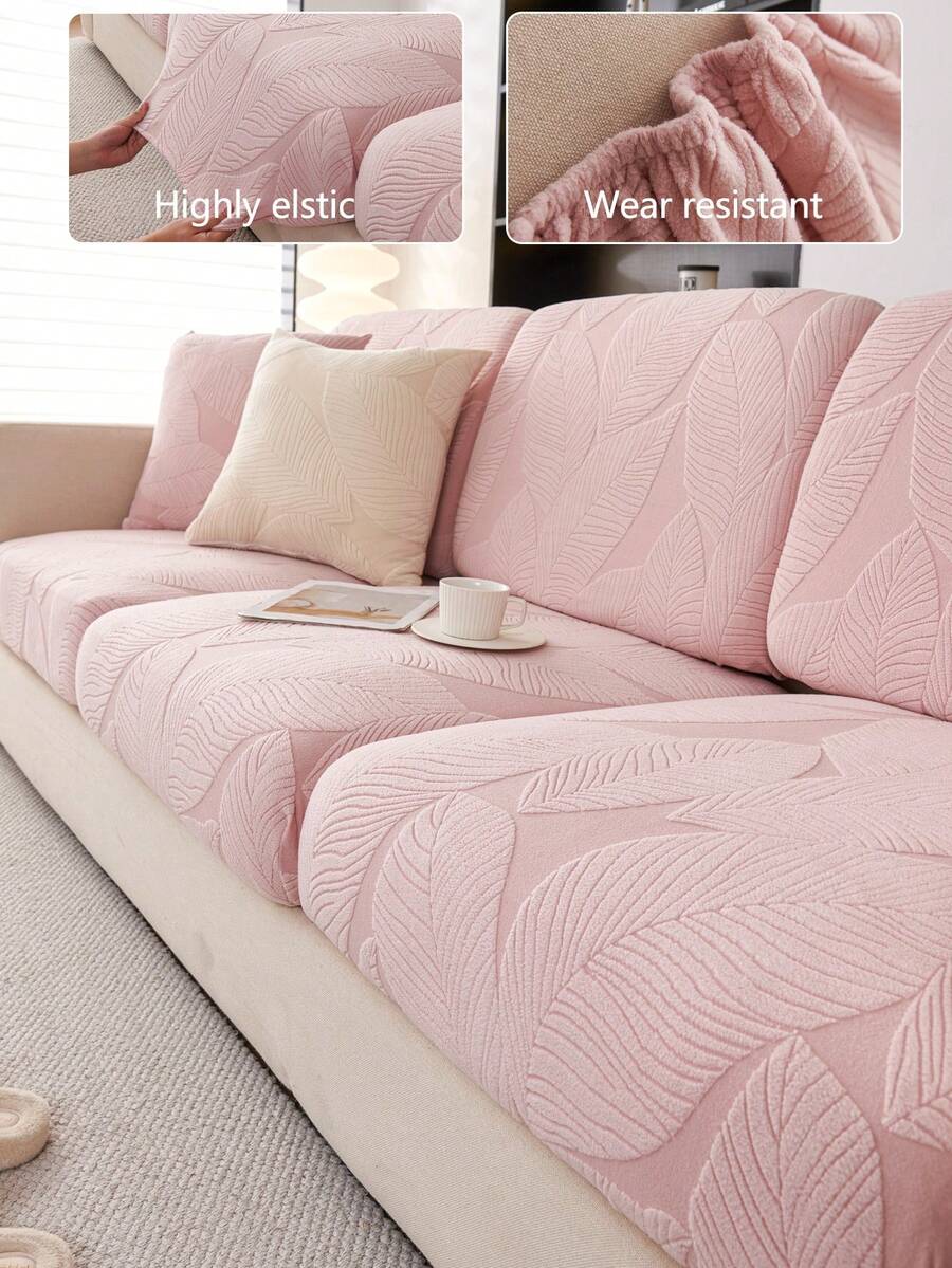 1件装弹力加厚舒适羊羔绒沙发套，防滑全包覆式沙发座套，四季皆宜，面料厚实，可机洗，防尘，宠物友好，适用于卧室、办公室、客厅等场所的装饰性沙发套，可调节尺寸，适用于转角沙发，1/2/3/4人座沙发。