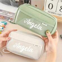 Hộp bút cá nhân hóa, Túi đựng bút có khóa kéo dung tích lớn, Hộp bút chì, Quà tặng cho nữ sinh, Đồ dùng học tập, Văn phòng phẩm, Quà tặng, Đồ dùng học đường, Túi đựng đồ cá nhân hóa, Túi đựng thư tùy chỉnh, Túi đựng đồ tùy chỉnh - Nhiều màu - Xem 4