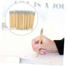 50piezas Lápices Cortos Para Niño Niña Lápices De Escritura Borrables Natural Perfectos Para Dibujo Y Esbozo Suministros De Papelería Para Estudiantes Y Principiantes,36733014 - Rosa vieja - Ver 5