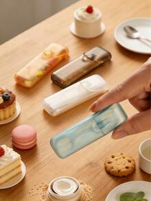 5/10个装迷你旅行牙签盒带盖，便携式户外收纳盒，小巧药盒，胶囊形容器（颜色随机），适用于存放牙签、牙线、棉签、小物件 - 彩色 - 查看 7