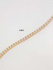 Luxurious Moissanite Tennis Bracelet - 15.5-19 Carat Lab-Grown Diamond, 925 Sterling Silvery, VVS1 Round Cut, Perfect For Daily Wear & Gifting - Tennis Chain - View 19