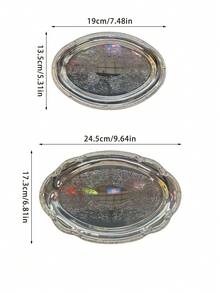 1pc Nordic Ins Retro Cake Plate, Dessert Stand, Snack Tray, Tea Break Display Platter, Fruit Plate - Multicolor - View 4