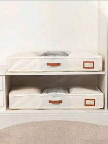 1个/2个/3个/4个床底收纳盒，家用衣物、毯子收纳盒，防潮整理盒，无纺布折叠收纳盒 - 彩色 - 查看 4