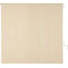 Outdoor Cordless Roller Shade 8' W X 8' H With Spliced Design, 220GSM Roll Up Blinds Shade For Patio, Yard, Deck And Porch, Wheat - 灰色燈芯 - 查看 10