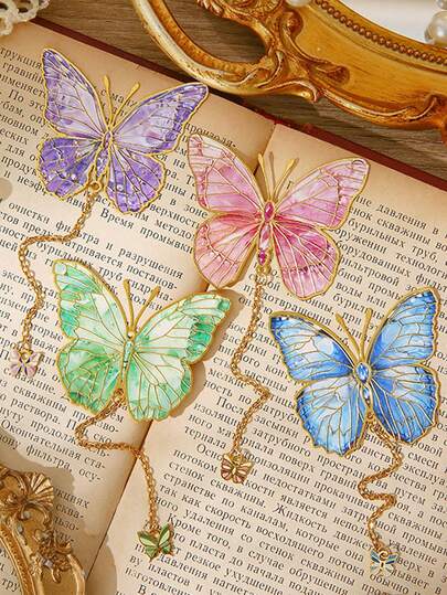 1pc Butterfly Metal Bookmark - Brass Butterfly Metal Bookmark - Vintage Elegant - Student Reading Bookmark - Back To School