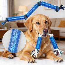 3件套重型耐咬绳狗玩具 - 拔河、互动拉扯和咀嚼，多色绳结（颜色随机），耐用耐咬骨，适合拉布拉多、德国牧羊犬、幼犬 - 宠物咀嚼棒玩具套装，狗绳结，狗耐咬绳玩具，户外大型犬拔河游戏玩具，有助于清洁牙齿，增强咬合力，趣味训练，可单独玩耍