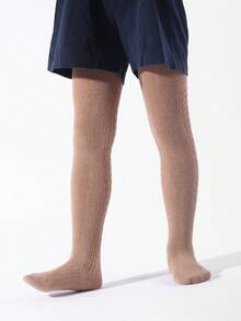 1件装女童连裤袜，透气透明网眼婴儿连裤袜 - 卡其色 - 查看 8