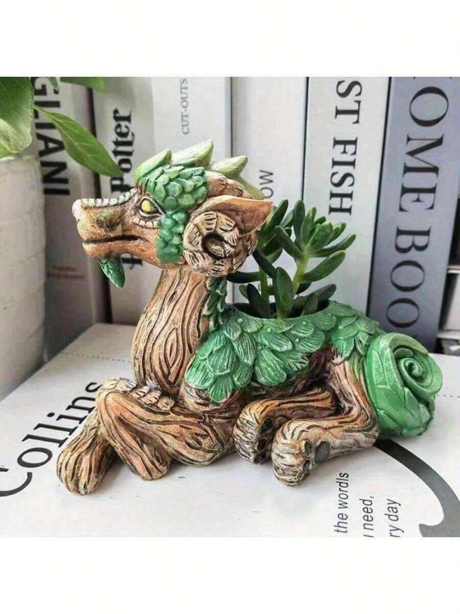 LUMIARTISAN A Resin Potted Plant Suitable For Succulent Plants - Versatile All Season Decorative Cactus Pot, Suitable For Courtyards, Balconies, Homes, And Gardens - Festive Christmas, Halloween, Spring, Summer, Autumn Decoration - No Electricity Required - A - 查看 1