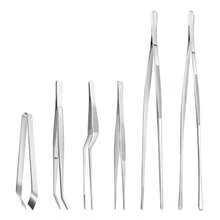Pinzas de Cocina 6 Piezas Precision Pinzas para Cocinar de Acero Inoxidable para Barbacoa Procesamiento de Alimentos Decorar Hornear Herramientas de Cocina para Decoracion de Platos - Plateado - Ver 1