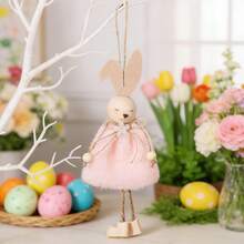 1pc/4pcs Easter Bunny Hanging Decor, Themed Party Decoration, Home Decor, Living Room Decor, Wall Decor - Multicolor - View 8