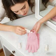 1双保湿凝胶手套，手足护理礼品，男女通用硅胶保湿手套 - 彩色 - 查看 4