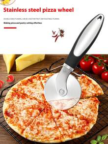 半件套不锈钢披萨工具套装，包括披萨刀、奶酪切片器、披萨切割轮、烘焙工具、披萨切片器，母亲节礼物 - 黑色 - 查看 10