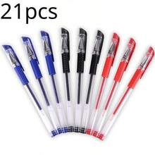 6-15pcs/Set European Standard Neutral Carbon Office Signature Pens, 0.5mm Tip, Red, Blue, Black, Student Stationery, Back To School Season - Multicolor - View 16