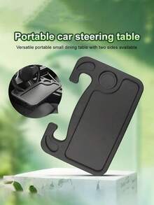 Multi Functional Car Steering Wheel Tray, 2-In-1 Car Steering Wheel Tray With Cup Holder And Pen Slot - Abs Resin, Steering Wheel Dining Table, Food Tray Table, Multifunctional Tray Storage Rack, Computer Desk Tray, Suitable For Most Vehicles - Multicolor - View 10