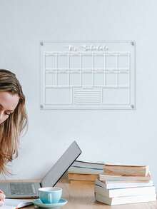 1 件透明每周/每月亚克力书写板、家用备忘板、每周/每月计划板、白色备忘白板、每周膳食计划 - 彩色 - 查看 11