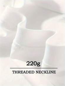 Double-Sided Digital Printed T-Shirt With "" Branding Motif 1Pcs Casual Soft Short Sleeve Pure 100% Cotton 220gsm T - Shirt ,Unisex - trắng - Xem 5