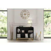 Creative Furniture Ripple Sideboard 100cm - Modern Fluted Design With Push To Open Doors - Black - View 3