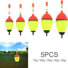 5pcs EVA Foam Floats Fishing Bobbers, Fishing Floats Fishing Bobbers, Bobbers Fishing Floats Set 15g 20g 30g 40g 50g For Crappie Pike Perch Carp Bass - 紅色 - 查看 4
