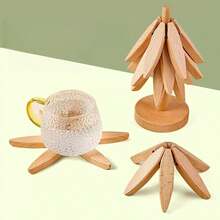 Wooden Tree-Shaped Heat Insulation Coaster - Heat Resistant Decorative Coaster For Kitchen, Office, Outdoor, Also Suitable As Gift - Hand Wash Only