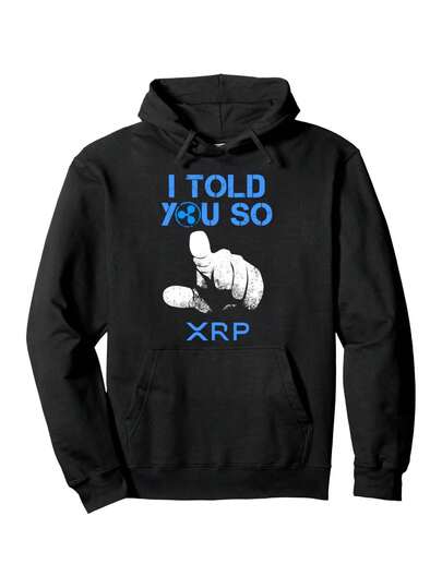 Je vous ai parlé de HODL, XRP, la pièce Ripple, la blockchain, le marché haussier des crypto-monnaies, le sweat-shirt à capuche.