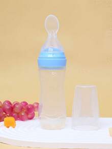 KUNT 1pc Baby Silicone Suction Bowl Spoon, Bottle, Fruit & Cereal Feeding Utensil With Suction Cup, Can Be Fixed On Table - Multicolor - View 17