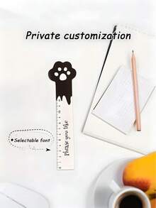 Personalized Engraved Wooden Ruler, Single-Sided Marked Wooden Straight Ruler, Natural Wood Ruler, Modern Stationery - Perfect Gift For Modern Office - Design Enthusiasts - Multicolor - View 3
