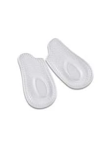 2pcs Transparent High Elastic Shock Absorbing Comfortable Insoles, Soft Silicone Heel Protector Pads, Anti-Heel Spur Foot Pain Relief Insoles For Sports Shoes And Casual Shoes