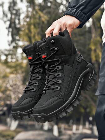 Herrskor för utomhusbruk med tjock sula, lätta och bekväma för resor och vandring, vandringskängor för vardagsbruk