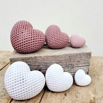 3 Stück S/M/L Gips-Flechten Liebe Silikon Form DIY Gips Beton Liebe Kerze Silikon Harz Form