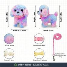 2026 New Electric Toy Puppy With Multiple Accessories Set, Includes Leash Bone Bow, Realistic Walking Barking Wagging Tail Interactive Plush Pet Dog For Home Entertainment And Holiday Gift - Multicolor - View 8
