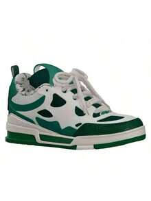Men's And Women's Skater Casual Comfortable Unisex Sneakers, Sizes 34 To 43 - 綠色 - 查看 2