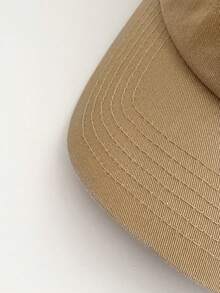 1pc Soft Crown Salt-Washed Baseball Cap, Single Letter Embroidery, Unisex Spring/Summer, Versatile American Style Snapback Hat, Designer Model, Grey Retro Compact Fit - Salt Embroidery - View 8