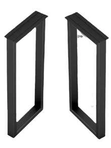 Modern Table Leg Frame, Bar Table Legs, Office Desk Support, Bookshelf Legs, Countertop Legs, Iron Art Table Feet, Table Leg Bracket - Black - View 2