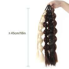 18 Inch Women's Bubble Braid (Single Piece) - Multicolor - View 3