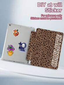 Ayotu 定制豹纹平板电脑保护套 - 可个性化定制姓名和文字，适用于 iPad 10 代、iPad 7/8/9 代（10.2 英寸），兼容三星 Galaxy Tab A9 Plus（10.95 英寸）、S7/S8（11 英寸）、Tab A7 Lite（8.7 英寸），专为女性设计的创意 DIY 保护套，是送给女友、姐妹、闺蜜的完美周年纪念和开学礼物，真皮材质，支持自动唤醒/睡眠功能。