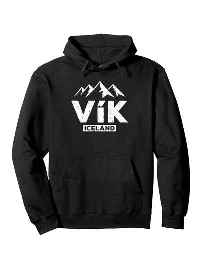 Sudadera con capucha Icelandic Pride Vik Iceland - Ajuste Pullover con estampado de playas de arena negra y glaciares, sudadera con capucha adecuada para recuerdos de viajes islandeses y actividades al aire libre, ropa casual lavable a máquina