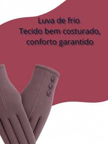 Stylish Soft Touch Unisex Thermal Cold Weather Gloves - ungu - View 2
