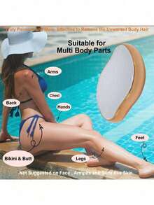 1pc Crystal Leg Hair Remover, Unisex, Reusable, Painless Exfoliating Depilatory Tool (No Shaving Required), Magical Leg Hair Cooler, Also Suitable For Back, Arms And Legs